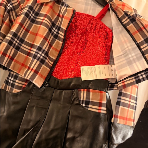 Revolution Red Sequin and Plaid Ensemble - Picture 3 of 5